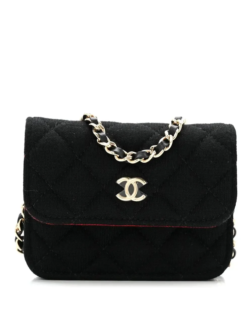 Chanel Jersey Quilted Micro Mini Flap #250315C18B - Picture 1 of 10